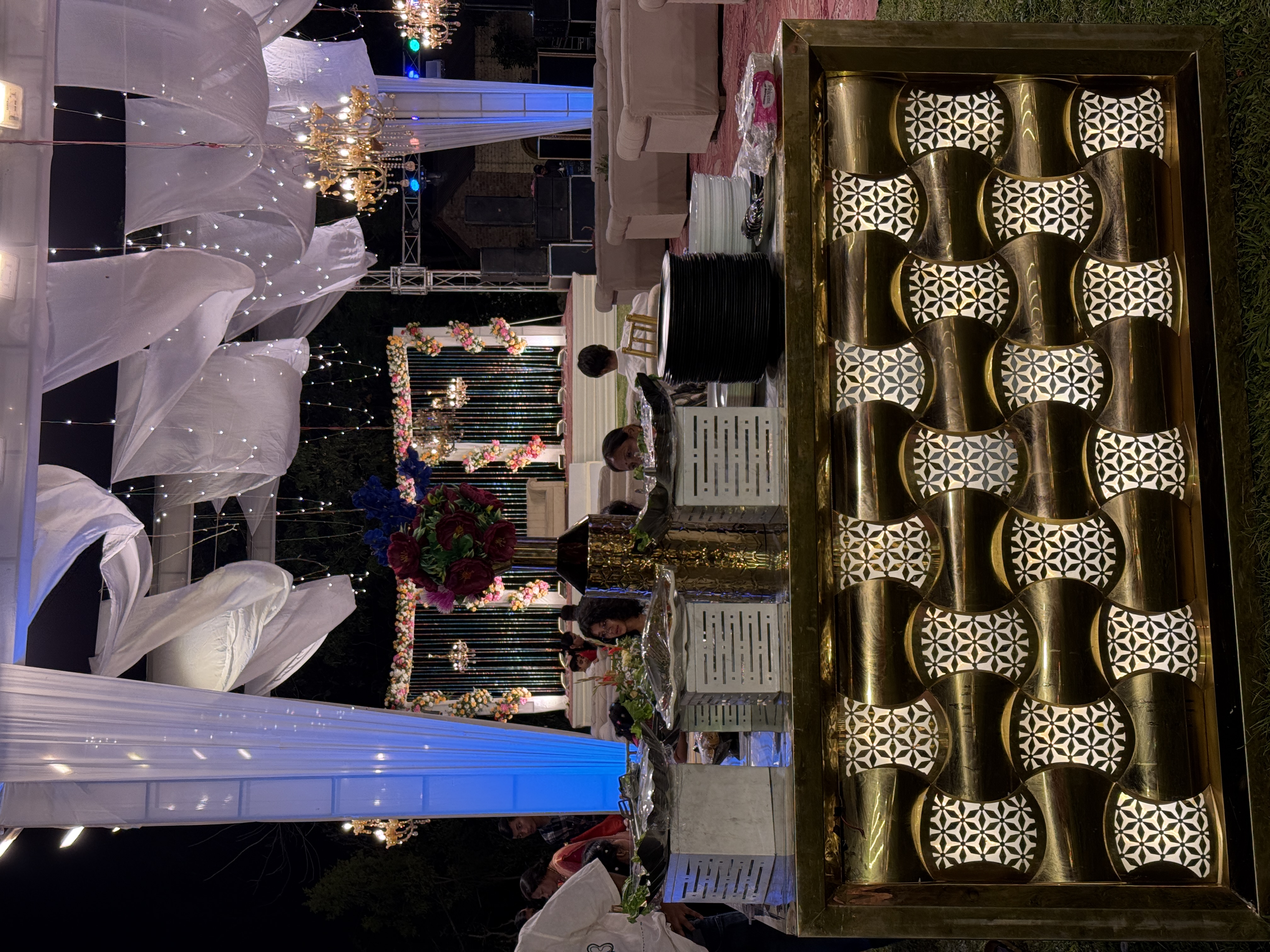 Reception wedding photo at Corbett Wild Resort